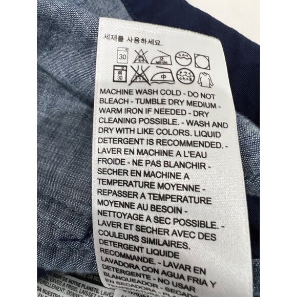 Levi’s Size XS Button Up Waist Tie Utility Field Jacket Navy 100% Cotton - Picture 11 of 11